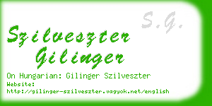 szilveszter gilinger business card
